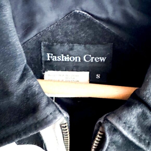 Vintage Fashion Crew XOXO Black White Suede Jacket M - Picture 4 of 7